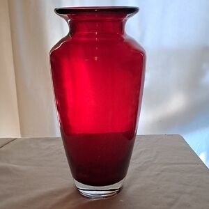 Elegant Red Glass Vase